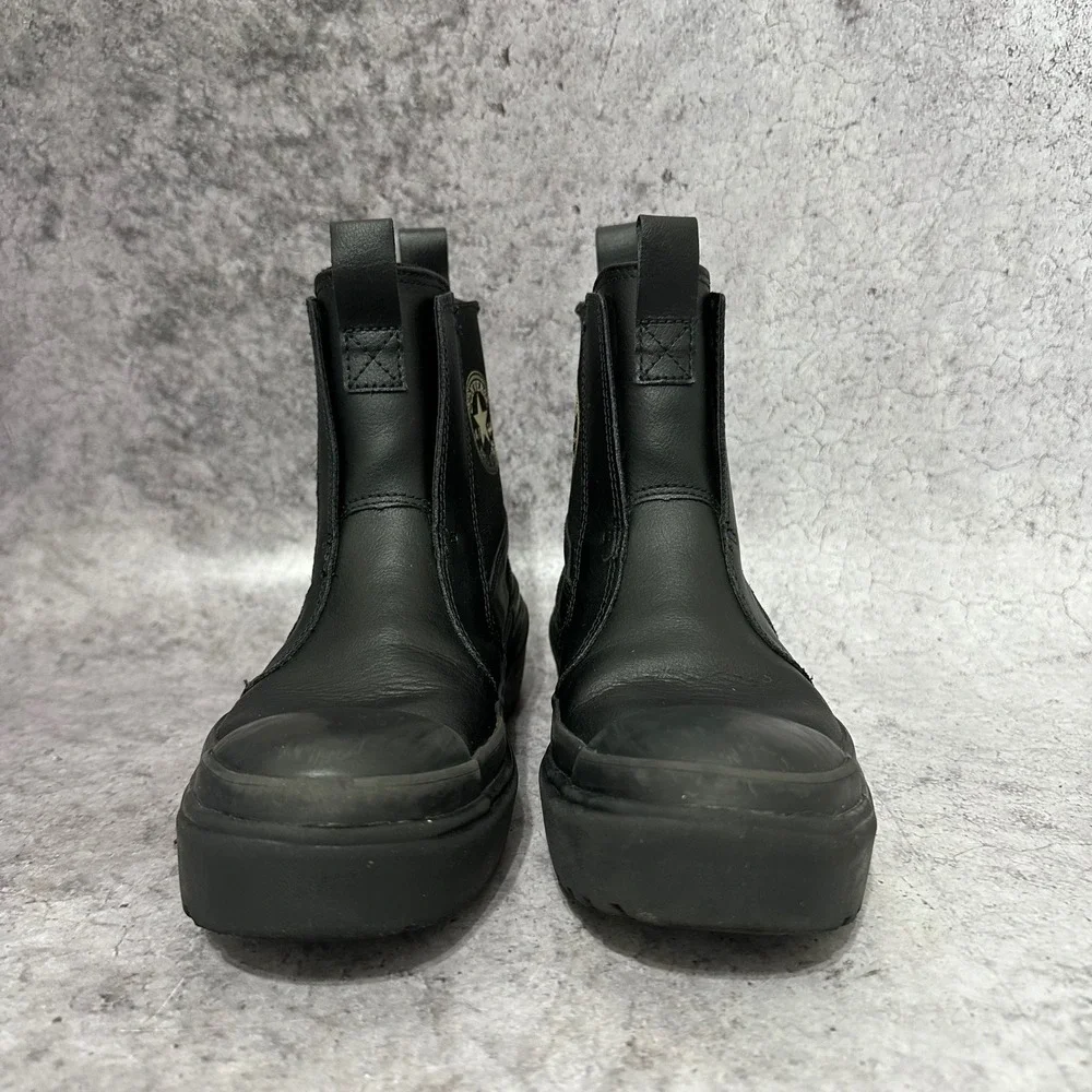 Converse All Star Lugged Chelsea Boots Kids 3.5 Black A08453C Leather Platform
